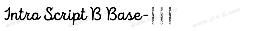 Intro Script B Base字体转换